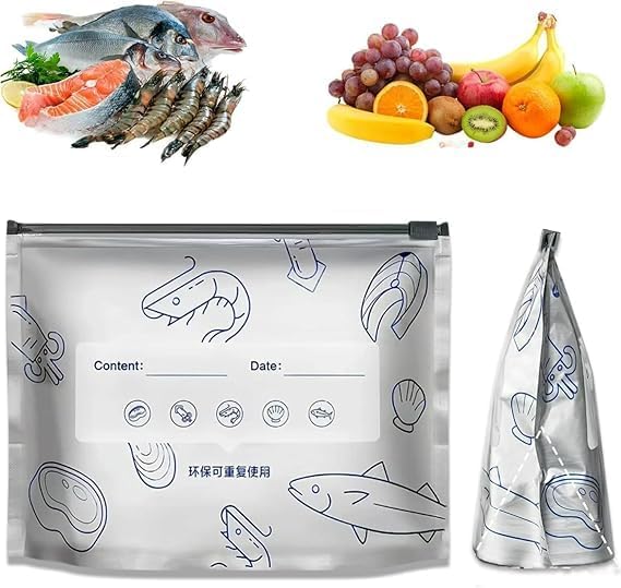 Reusable Aluminum Food Storage Bag Pack of 10