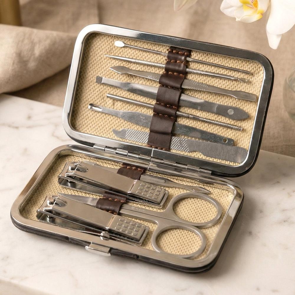 11 in 1 Stainless Steel Personal Grooming Manicure Pedicure Care Kit