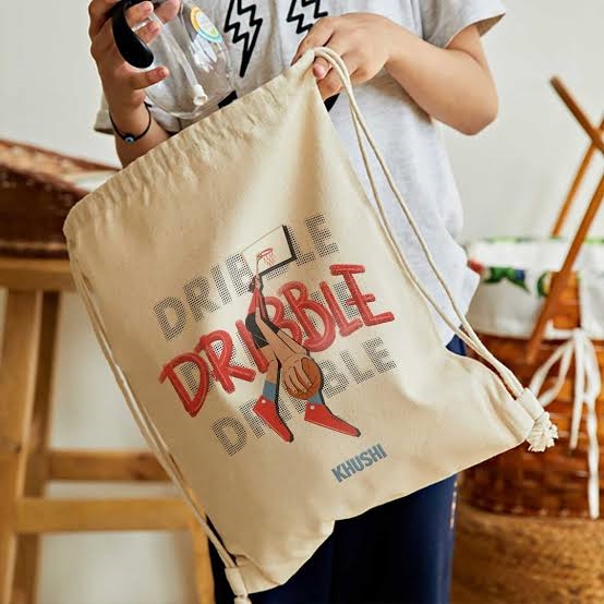 KORI DREWSTRING CANVAS BAG BLACK 350 GSM(DCB 2014 B)