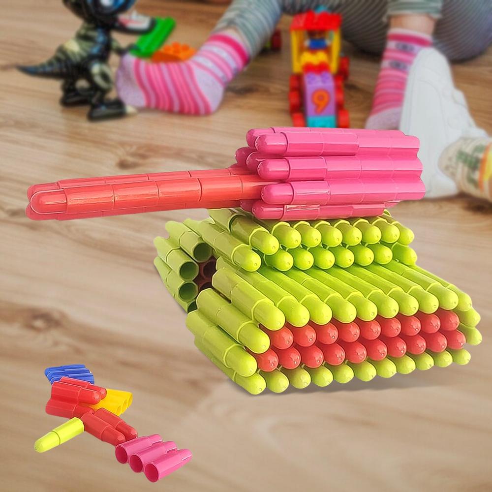 Bullet Blocks Intelligent Kids Creative Bullets Shaped Building (Approx 88 Pcs)