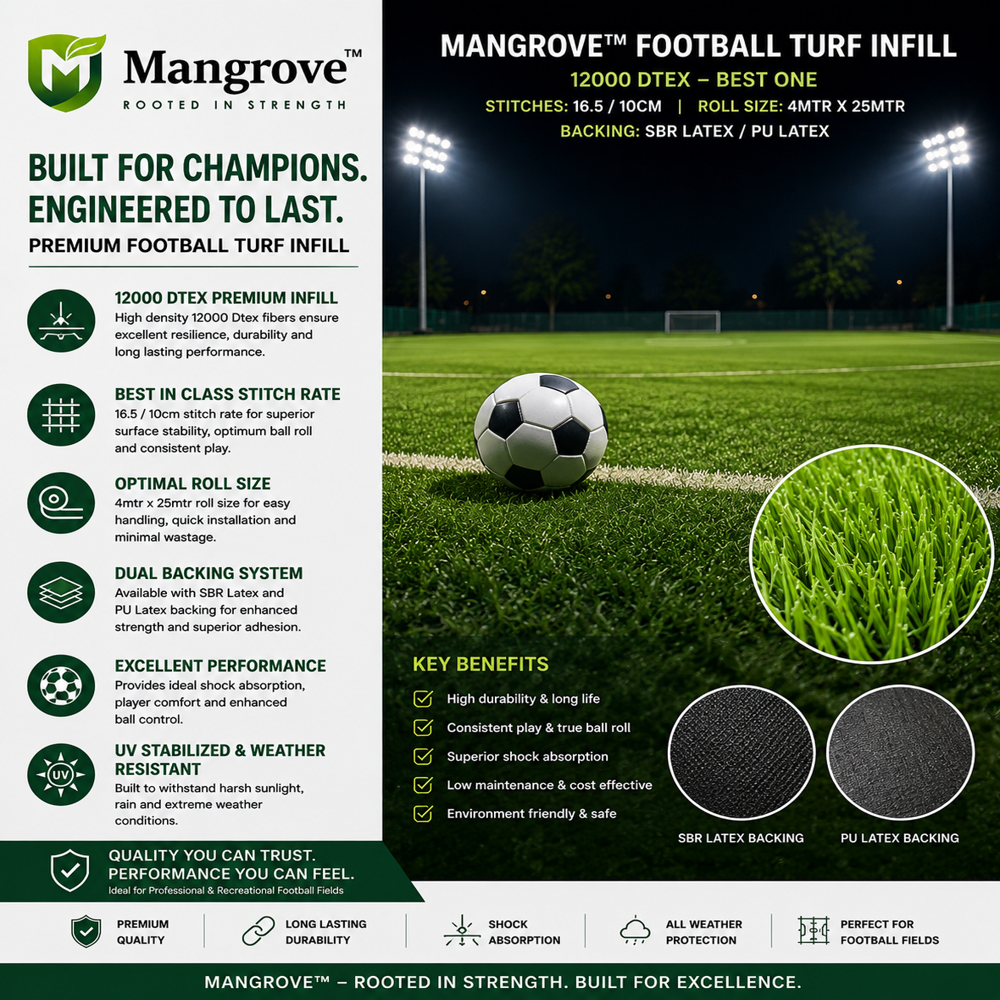 football Artificial Turf 12000dtex , 14000dtex , 16000dtex polyethylene