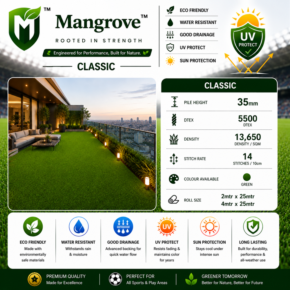 35mm premium Artificial Grass polyethylene