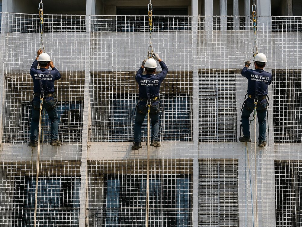 Construction Safety Nets - Color: Sliver