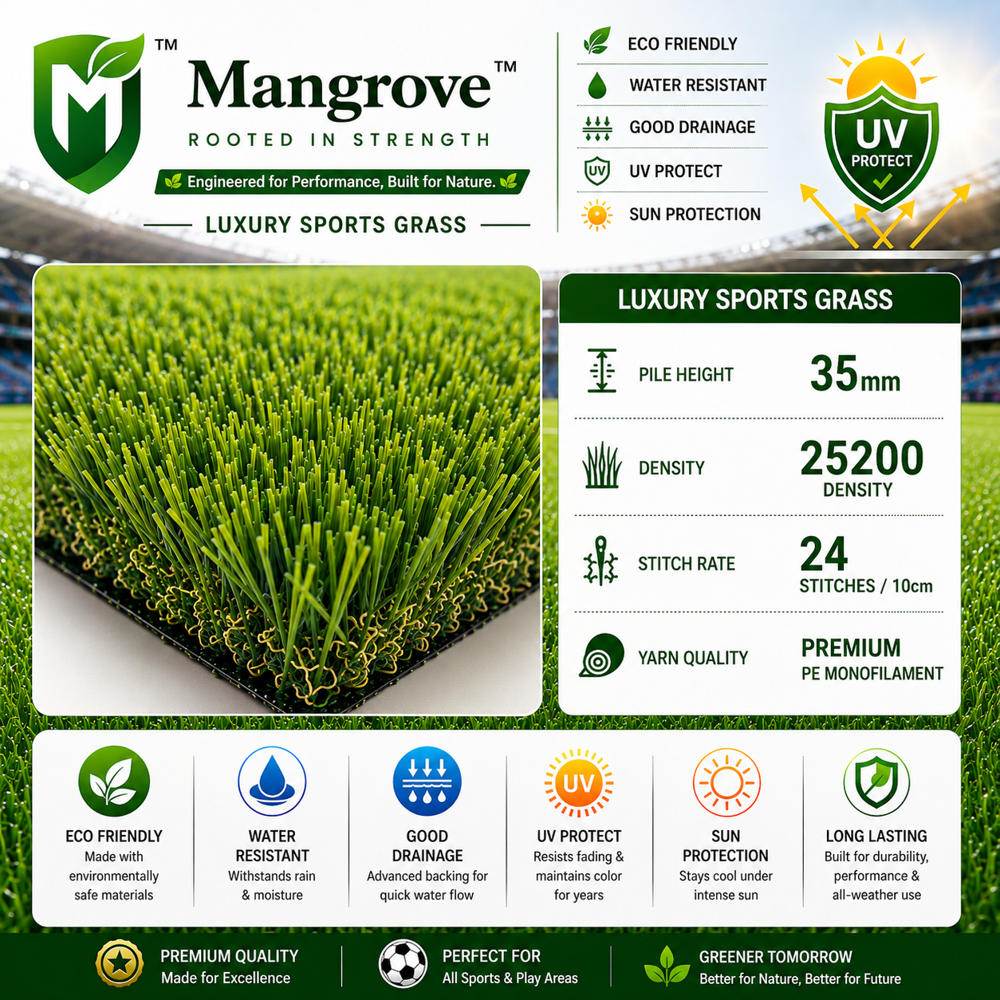 35mm artificial grass luxury 24striches  polyethylene