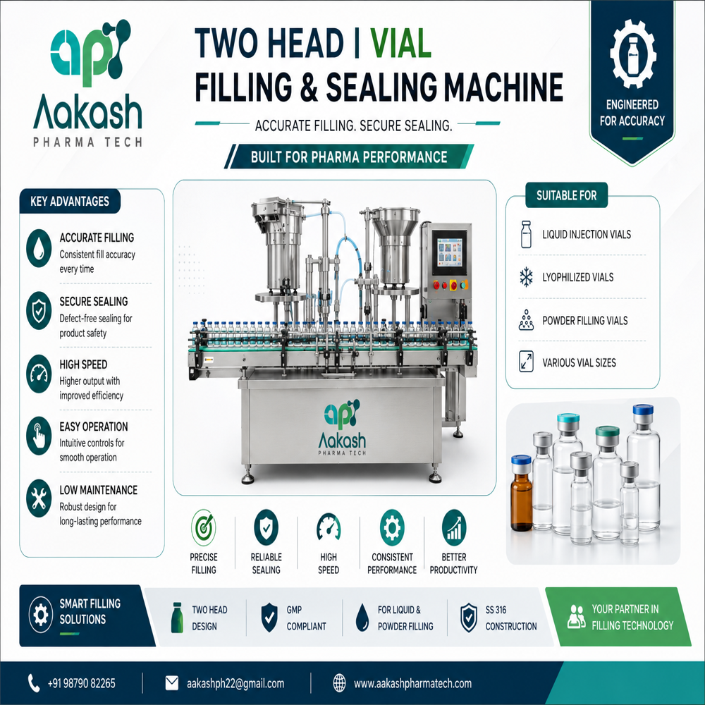 Automatic Vial Filling Machine And Rubber Bunging Machine