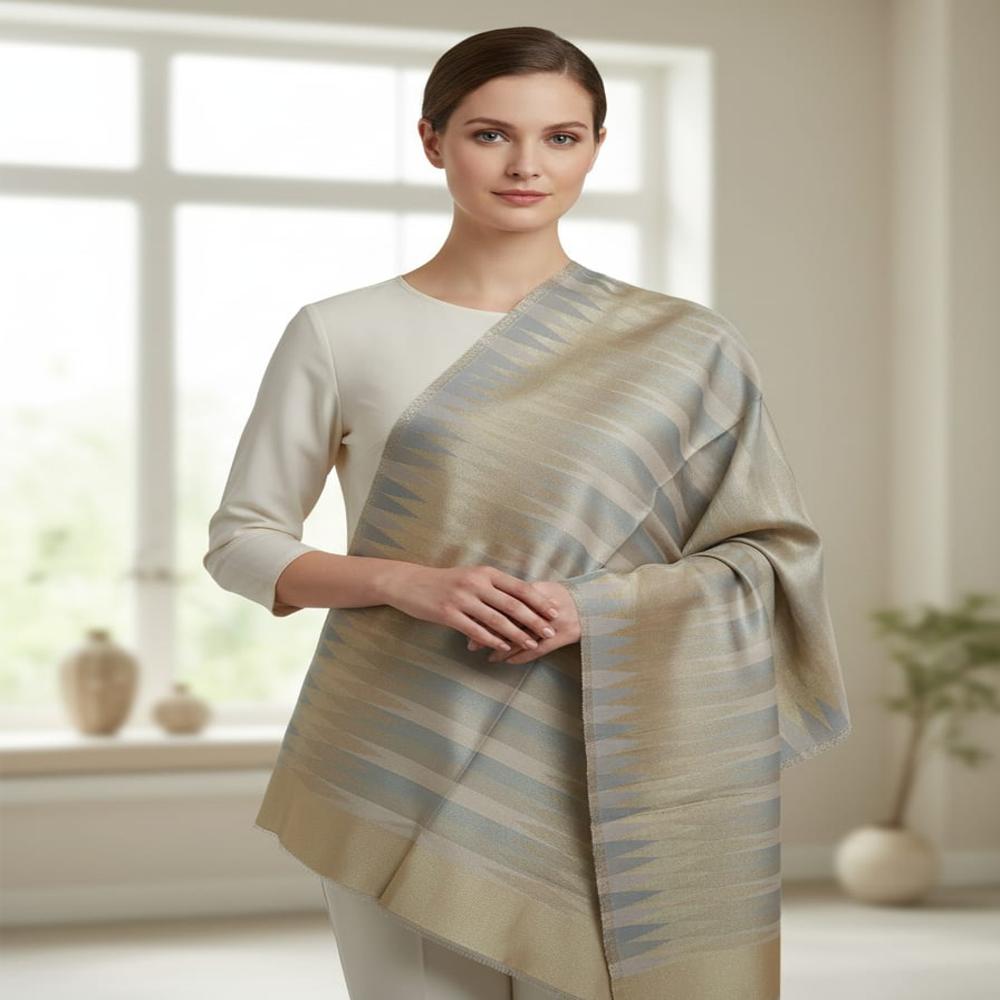 Merino Wool Moonlight Ikkat Stoles