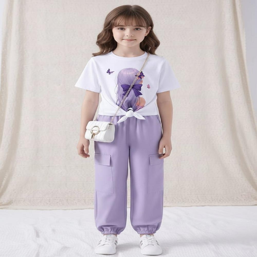 Trendy Kids Half Sleeve T shirt And jogger Set