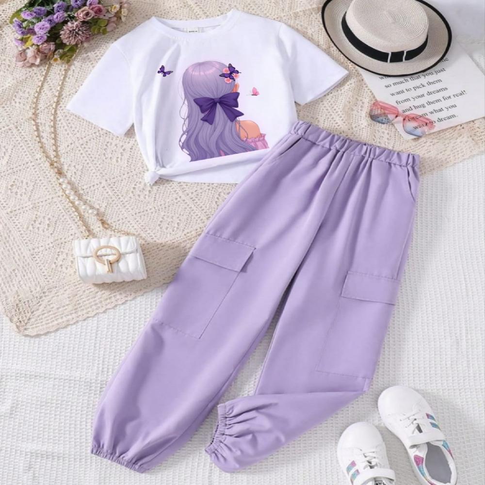 Trendy Kids Half Sleeve T shirt And jogger Set
