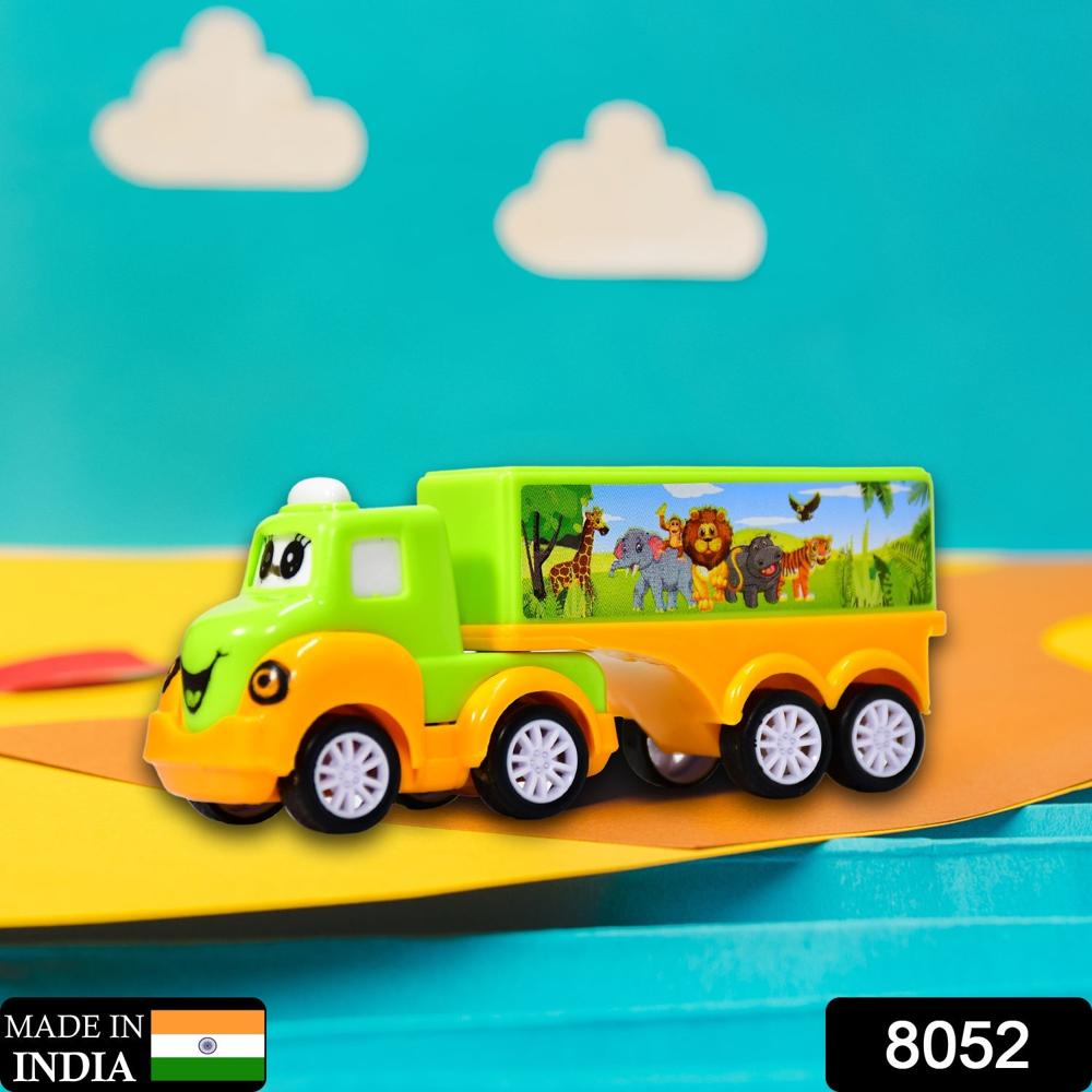Small Green And Yellow Toy Truck.