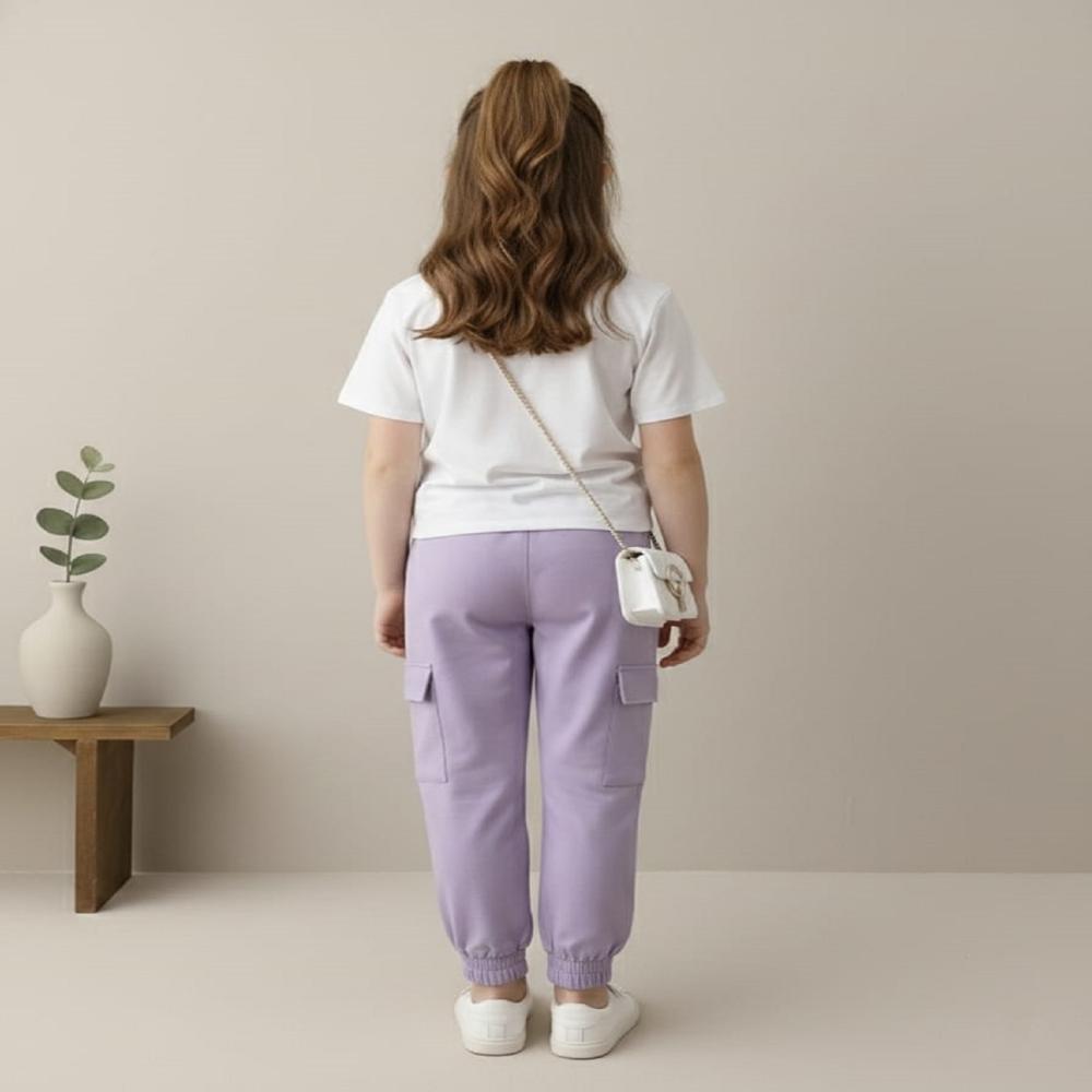 Kids Girls Half Sleeve T shirt And jogger Set