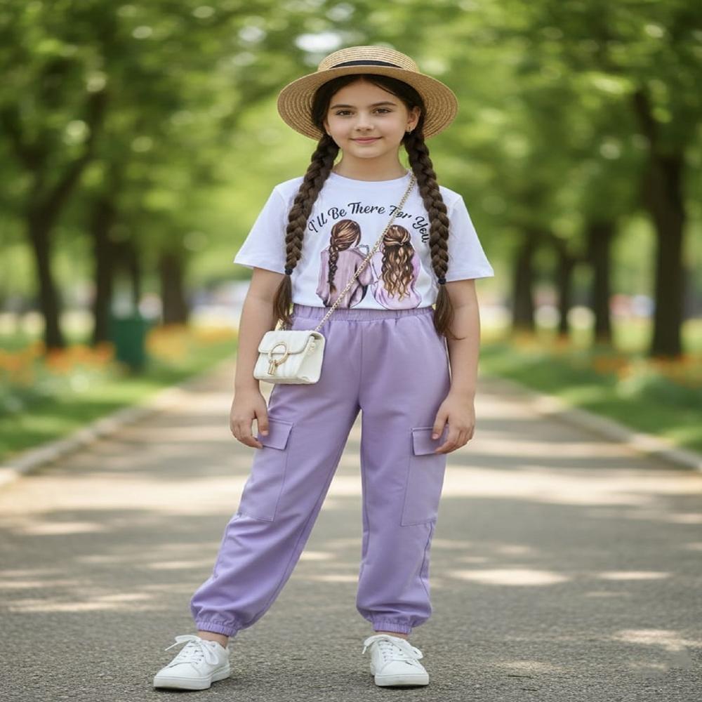 Girls Jogger Top And Botton Set