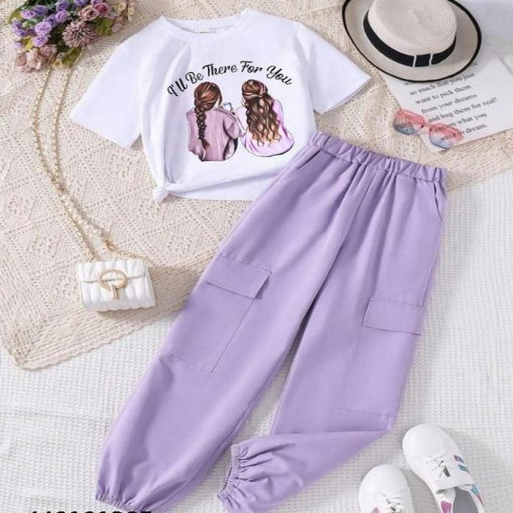 Girls Jogger Top And Botton Set