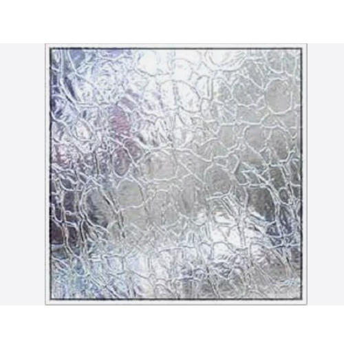 Square White Crackle Glass