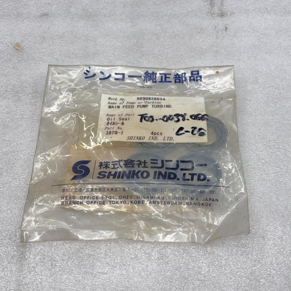 SHINKO 3870-7 MAIN FEED PUMP TURINE OIL SEAL 4PCS SET