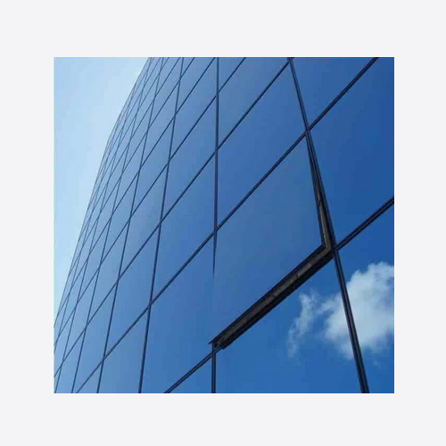 Square Blue Reflective Glass