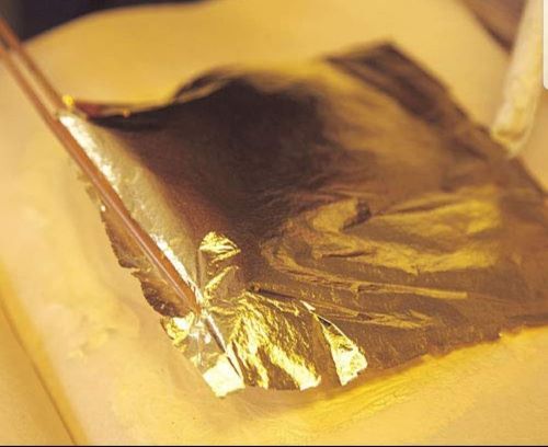 24K Pure Gold Varkh Sheets for Gold Leafing Art & Craft