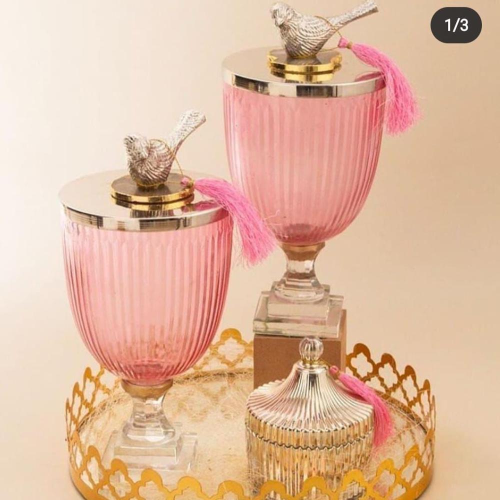Decorative Glass Trophy Jar