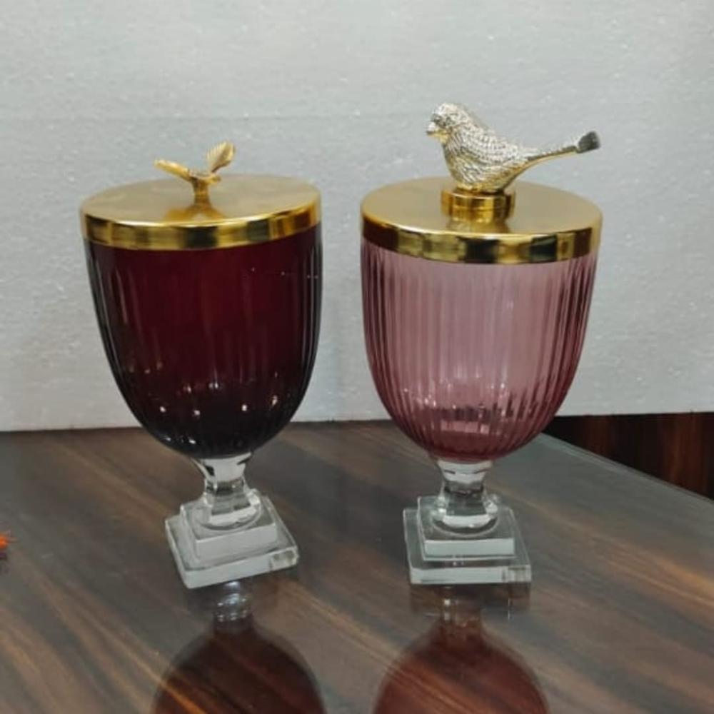 Decorative Glass Trophy Jar