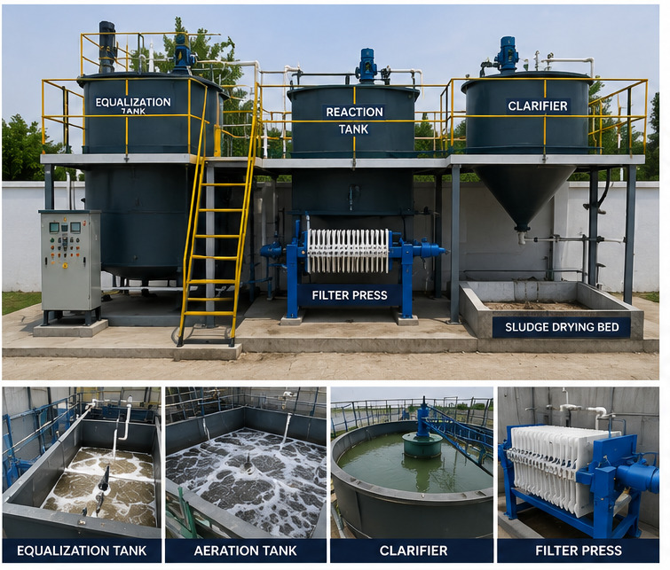 Commercial Effluent Treatment Plant - Mild Steel/Steel/FRP, 5-500 KLD, Automatic Membrane Bioreactor System, Low Sludge Production