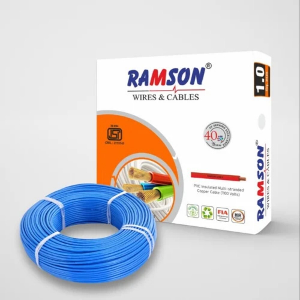 1mm Single Core Copper Electric Wire - Color: Blue