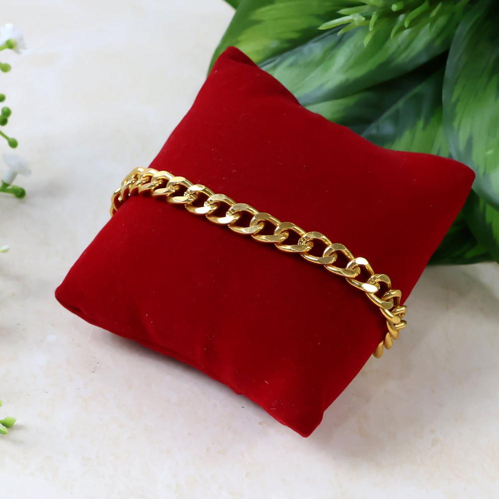 Stylish Gold-Plated Chain Bracelet For Men & Women - (1 Pc) - Color: Mix