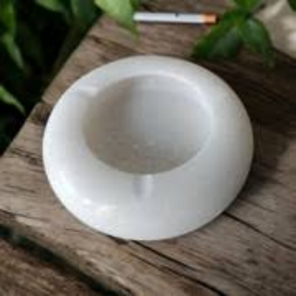 White Marble Ash Tray - Design Type: Modern