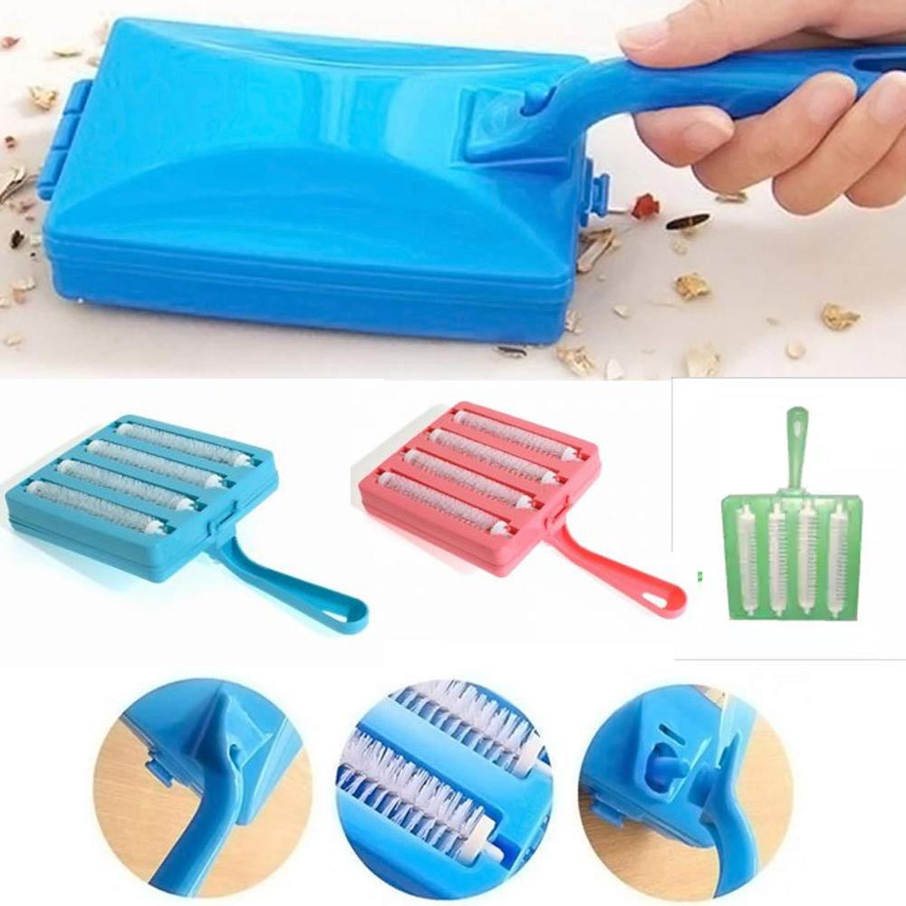 Plastic Handheld Carpet Roller Brush Cleaning With Dust Crumb Collector, Wet - Color: Mix
