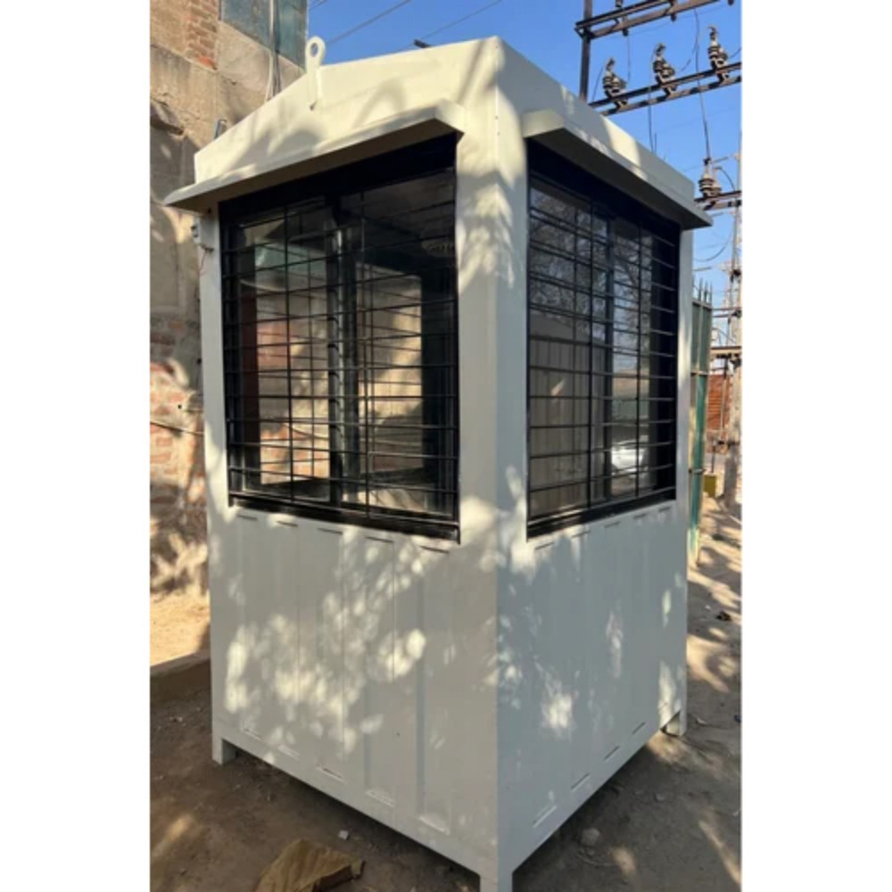 Frp Portable Security Cabins - Pvc Doors, White Color | Durable Guard House Design