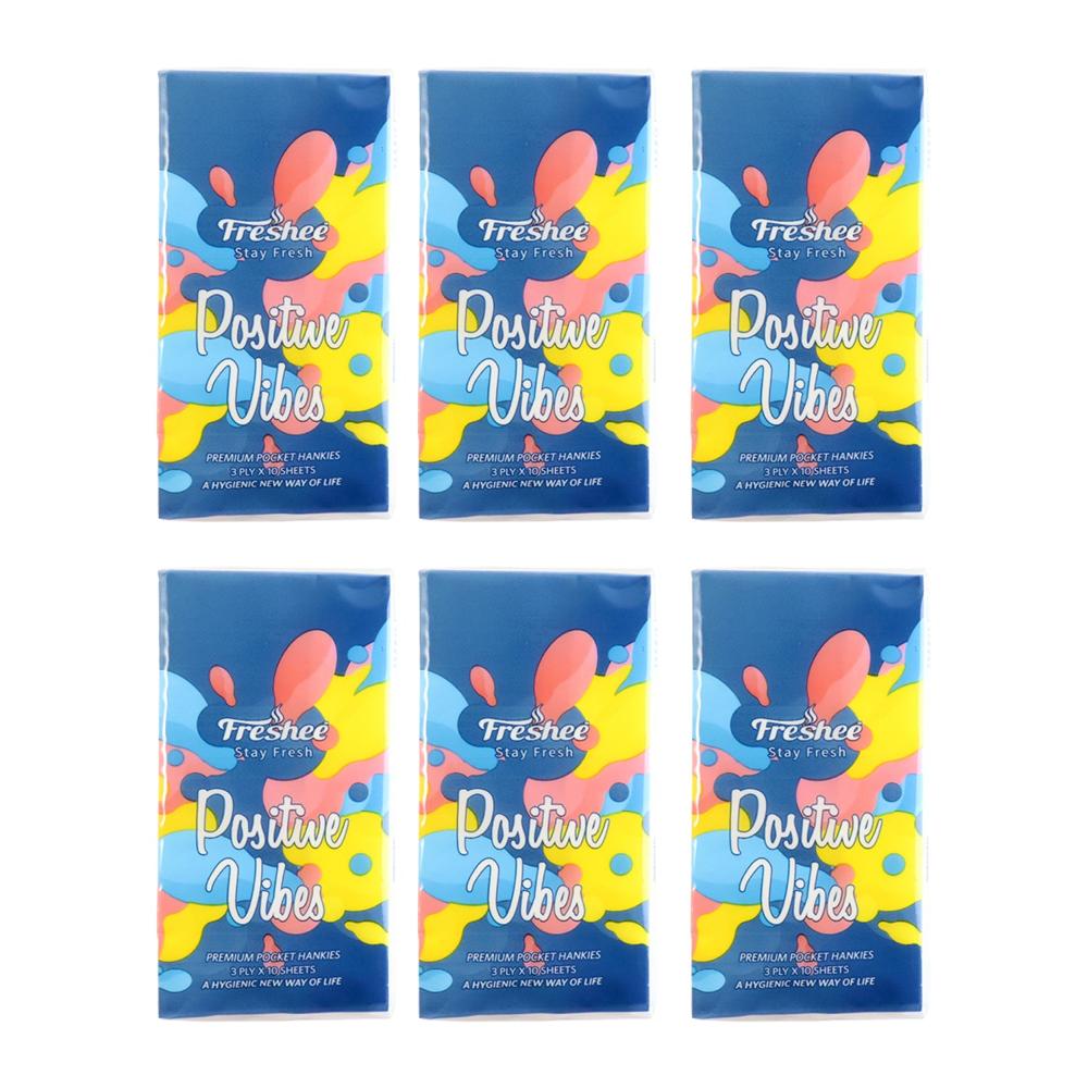 Premium Soft Pocket Tissue Pack for Daily Use, Skin Care, Office (Pack of 6 / 60 Sheet)