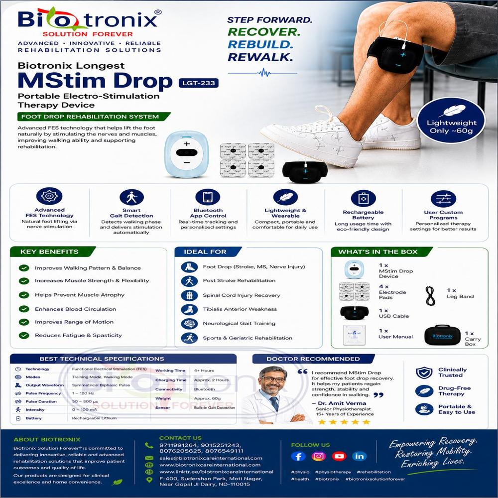 Foot Drop Muscle Training Device for Rehabilitation Centers