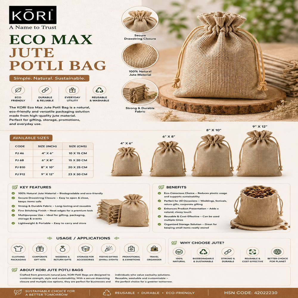 KORI  JUTE POTLI  BAG 6