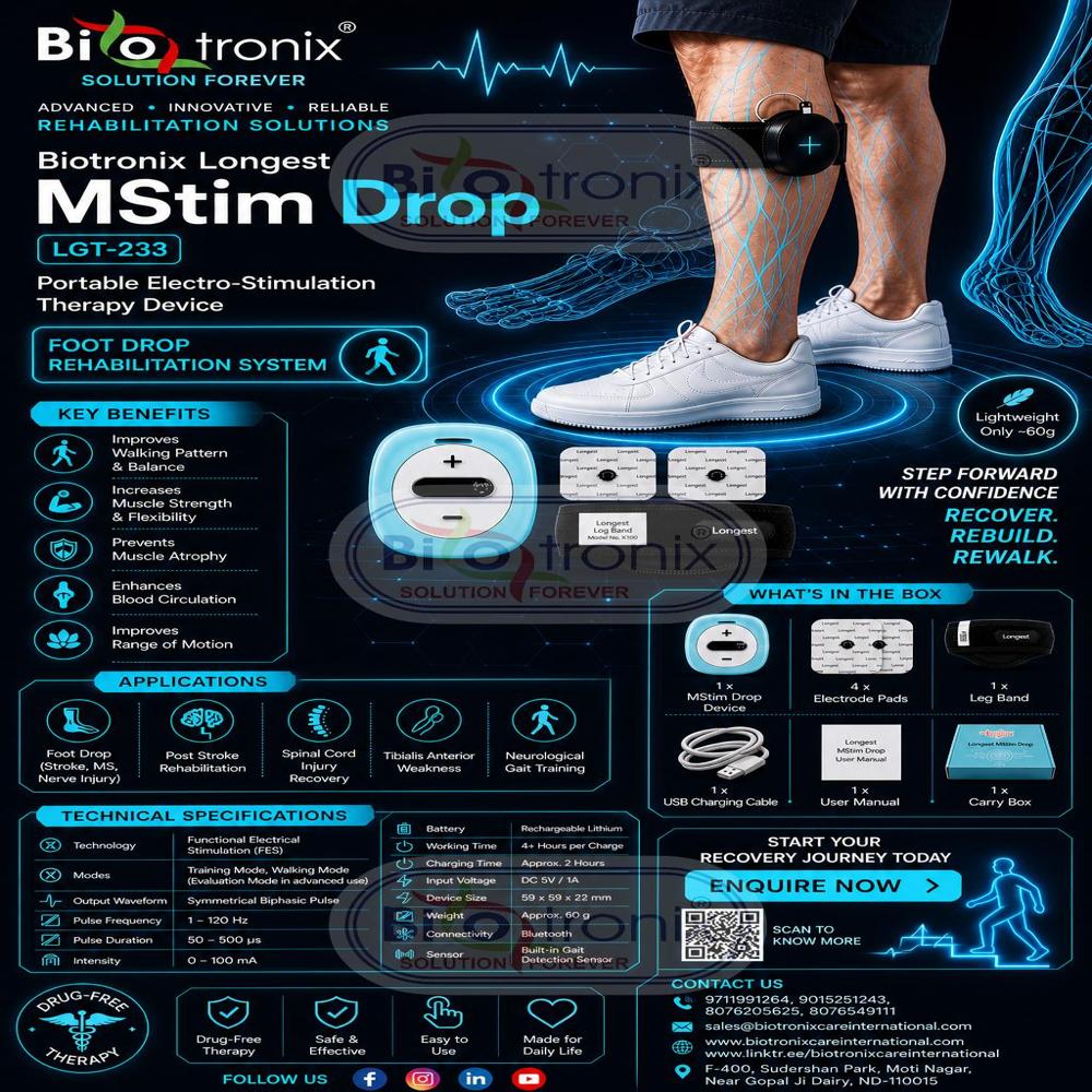 Wearable Rehabilitation Stimulator for Foot Drop Correction