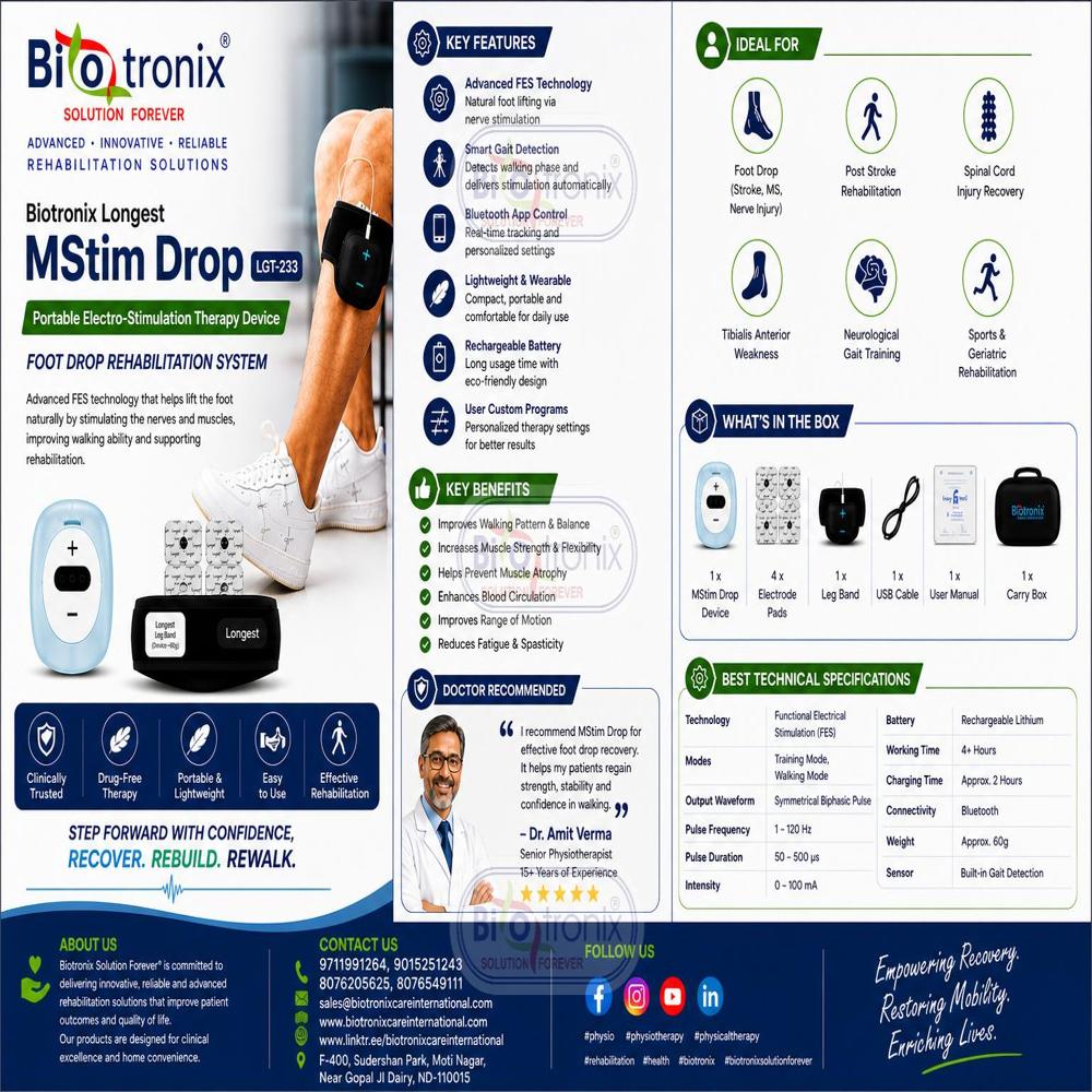 Wearable Rehabilitation Stimulator for Foot Drop Correction
