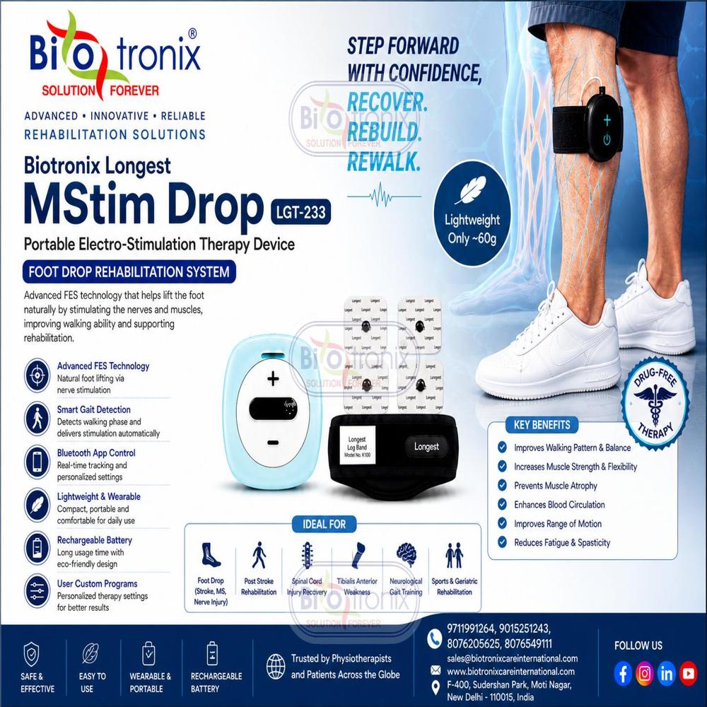 Wearable Rehabilitation Stimulator for Foot Drop Correction