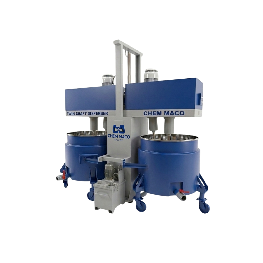 Double Sided Twin Shaft Disperser with Hydraulic Lifting