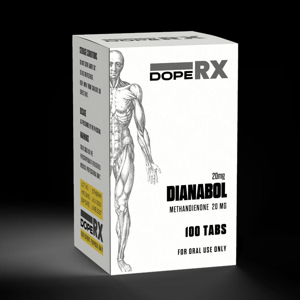 DopeRx USA Dianabol 20mg Methandienone 100 Tablets for Muscle Gain and Strength Dianabol Anawar steroids tablets