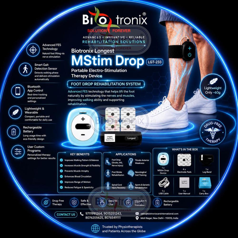 Advanced Portable Foot Lift Stimulator for Physiotherapy