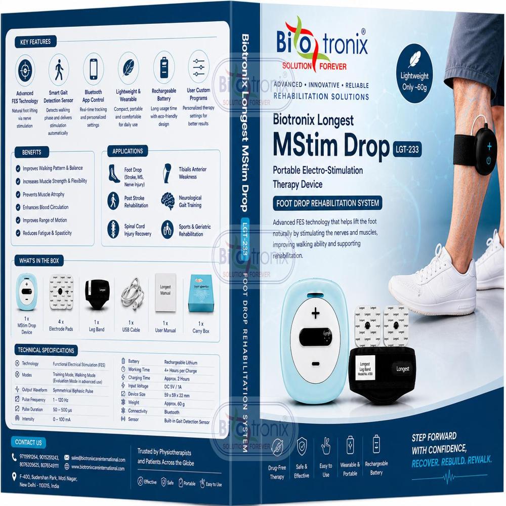 Functional EMS Device for Foot Drop Walking Improvement
