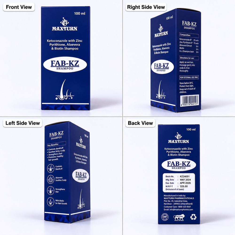 100ml Ketoconazole WIth Zinc Pyrithione Aloevera And Biotin Shampoo