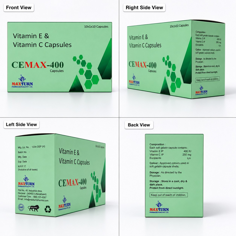 Vitamin E And Vitamin C Capsules