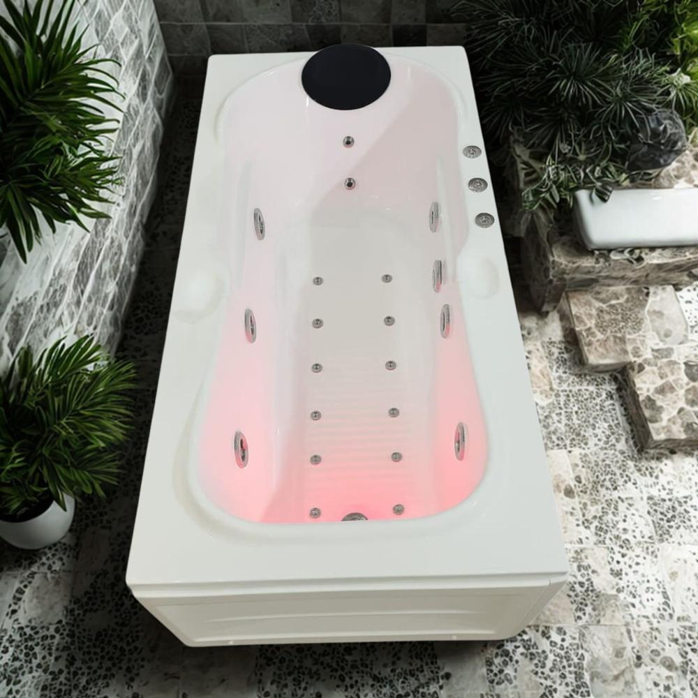 White Acrylic Massage Bathtub