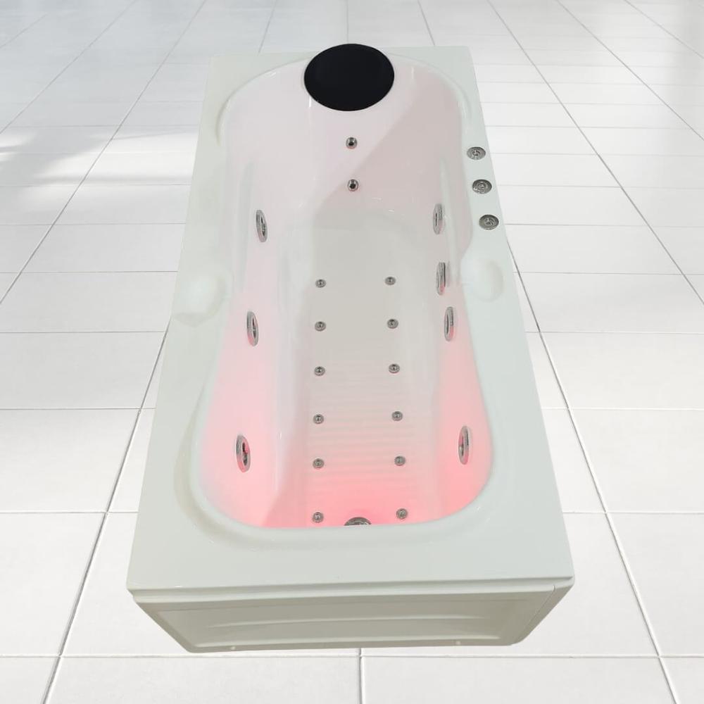 White Acrylic Massage Bathtub