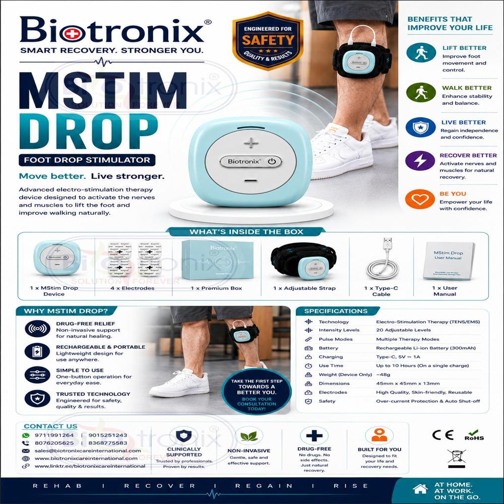 Foot Drop Gait Assistance Therapy Device for Neuro Patients