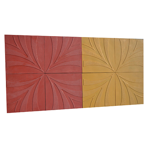 25mm Red And Yellow Chequered Tiles