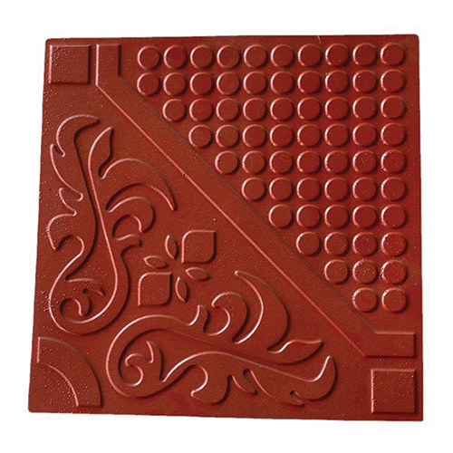 25mm Red Designer Chequered Tiles