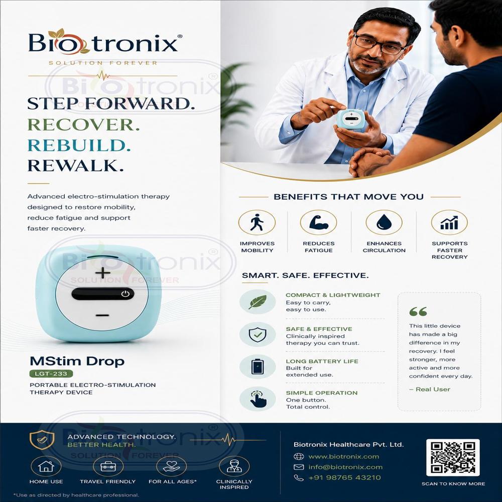Lightweight Foot Drop Therapy Stimulator for Home Rehabilitation