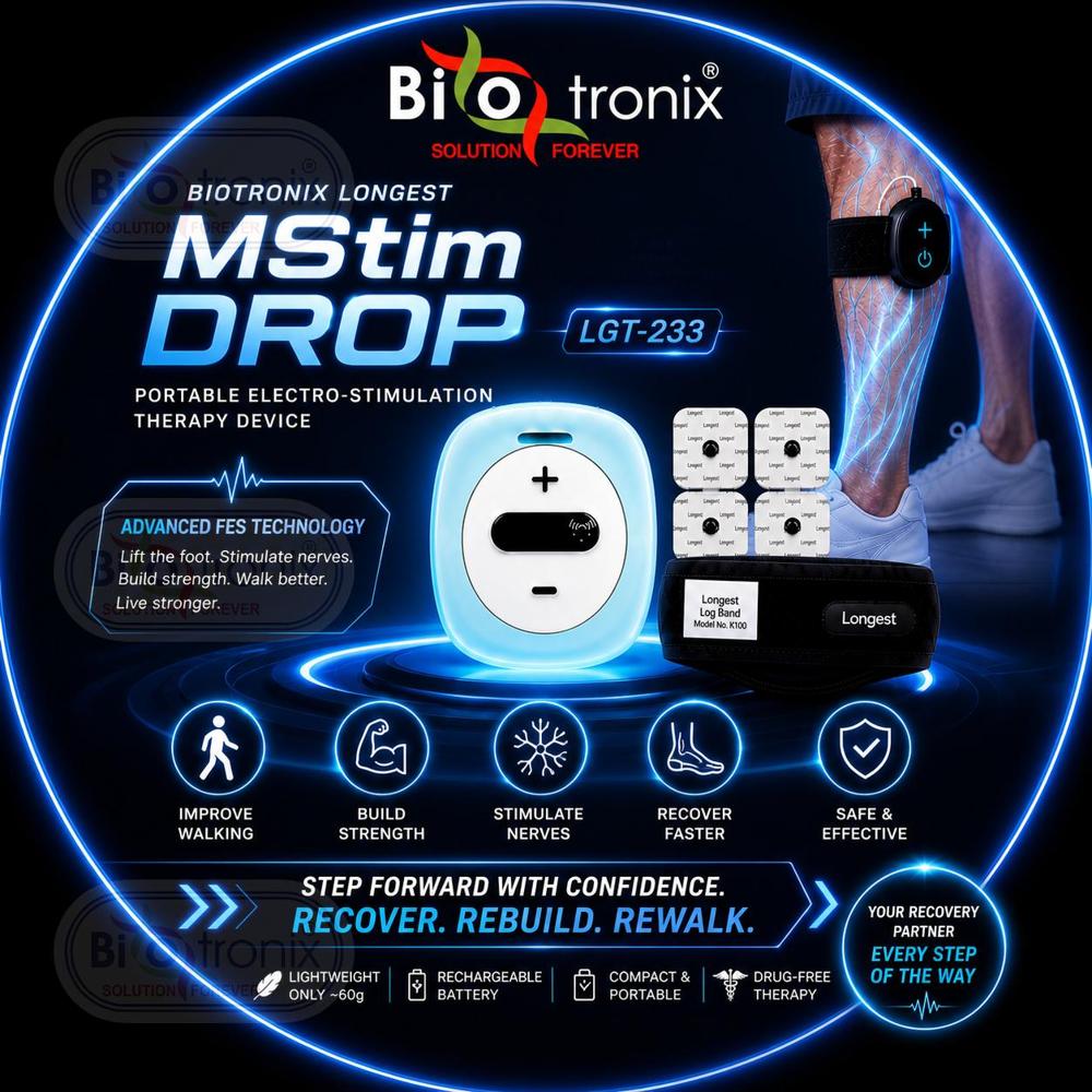 Lightweight Foot Drop Therapy Stimulator for Home Rehabilitation