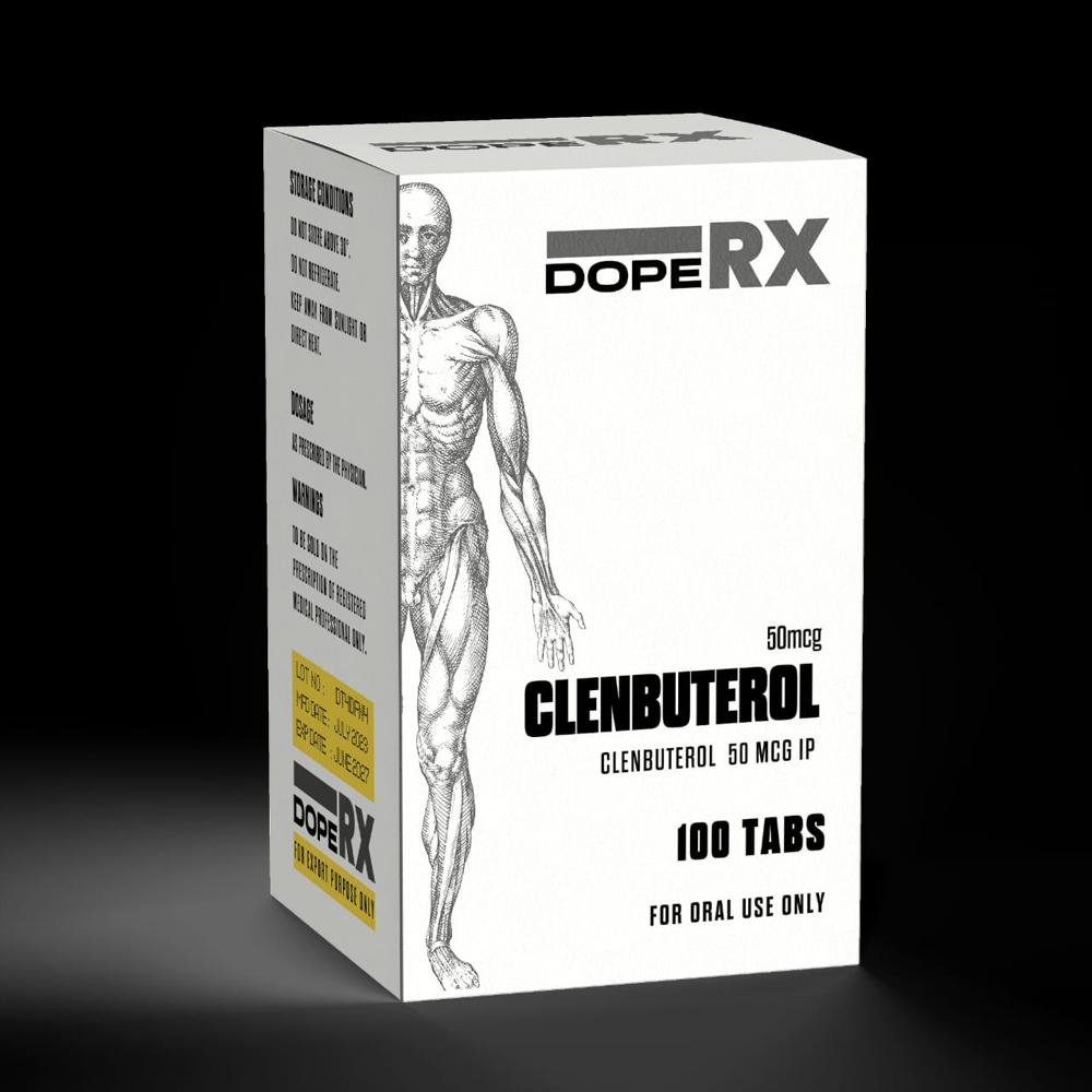 DopeRX Clenbu 50mcg 100 Tablets - Clenbut Hydrochloride - Fat Burner for Weight Loss