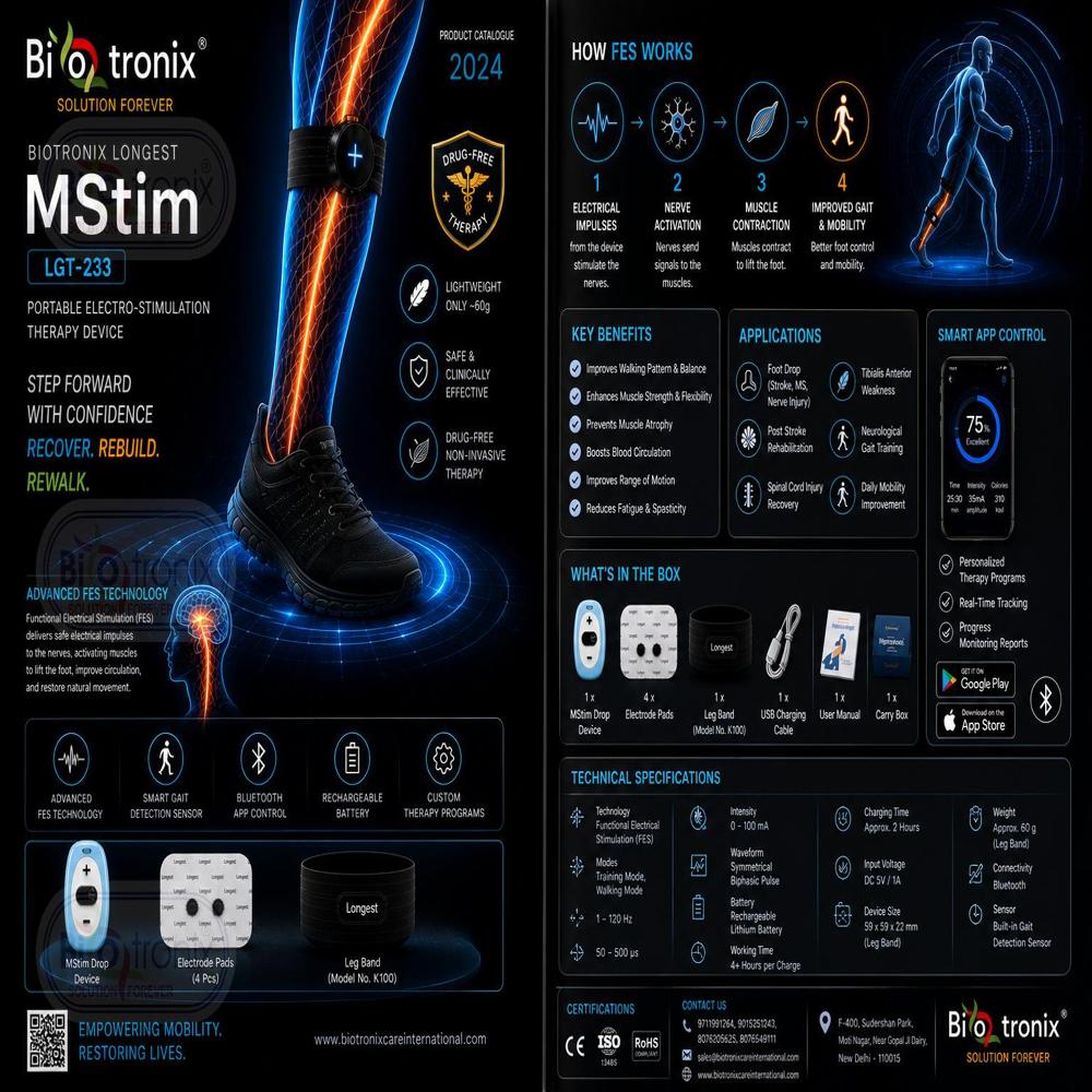 Electrical Muscle Activation Device for Foot Drop Recovery