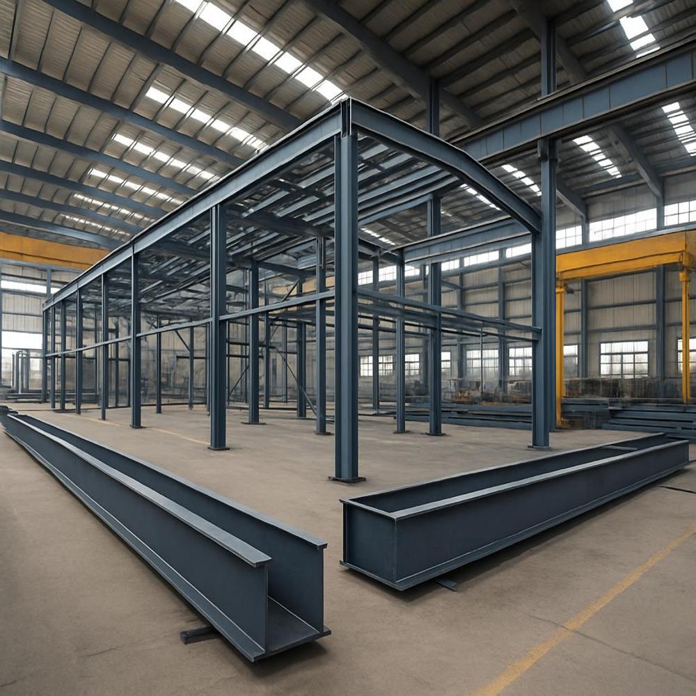 Prefabricated Building Structure - Steel, Aluminum Sheet Roof, Concrete Floor | Versatile Use For Warehouse & Workshop, Various Color Options, 10-15 Years Lifespan